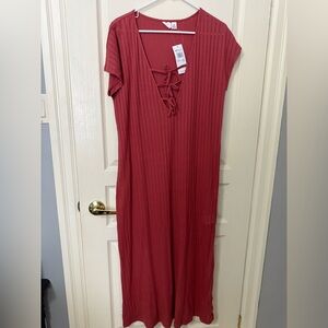 ROXY | NWT Summer Pink Wave Dress size large